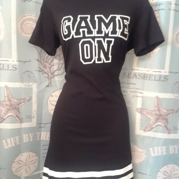 #706 H&M BLK Game On Shirt Dress - Picture 2 of 4